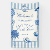 Handgezeichneter letzter Toast an der Küste Bachel Banner (Vertikal)