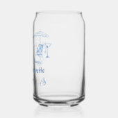 Handgezeichneter letzter Toast an der Küste Bachel Dosenglas (Links)