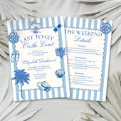 Handgezeichneter letzter Toast an der Küste Bachel Einladung