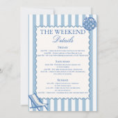 Handgezeichneter letzter Toast an der Küste Bachel Einladung (Rückseite)