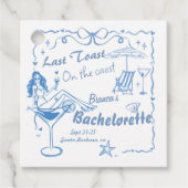 Handgezeichneter letzter Toast an der Küste Bachel Geschenkanhänger (Vorderseite)