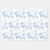 Handgezeichneter letzter Toast an der Küste Bachel Geschenkpapier Set (Vorderseite 3)