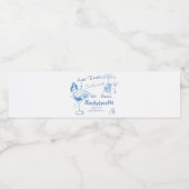 Handgezeichneter letzter Toast an der Küste Bachel Wasserflaschenetikett (Einzelnes Label)