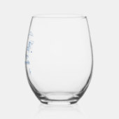 Handgezeichneter letzter Toast an der Küste Bachel Weinglas Ohne Stiel (Links)