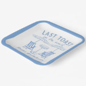Handgezeichneter letzter Toast Coast Blue Junggese Pappteller (Gewinkelt)