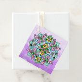 Handgezeichneter Lila Schmetterling Mandala Geschenkanhänger (Beispiel)