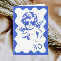 Handgezeichneter lustiger romantischer Cupido XO V