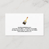 Handgezeichneter Maler mit Werkzeugen | Paint Roll Visitenkarte (Rückseite)