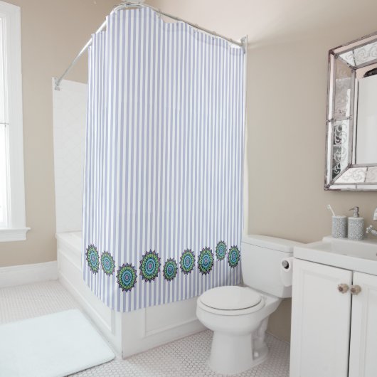 Handgezeichneter Mandala-Duschvorhang Duschvorhang (Beispiel)