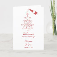 Handgezeichneter Maroon-Hochzeitsorden