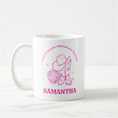 Handgezeichneter moderner rosa westlicher bester F Kaffeetasse (Links)