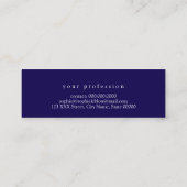 Handgezeichneter Name mit Herz blau Mini Visitenkarte (Rückseite)