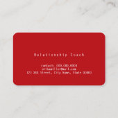 Handgezeichneter Name mit Herz rot Visitenkarte (Rückseite)