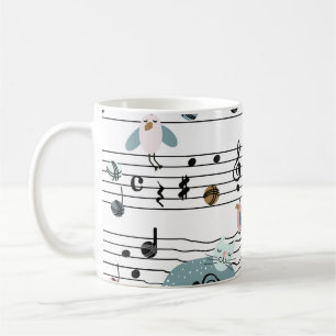 Handgezeichneter niedlicher Cartoon nahtloser Must Kaffeetasse