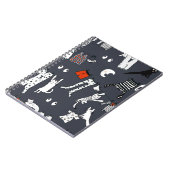 Handgezeichneter niedlicher Cartoon nahtloser Must Notizblock (Linke Seite)