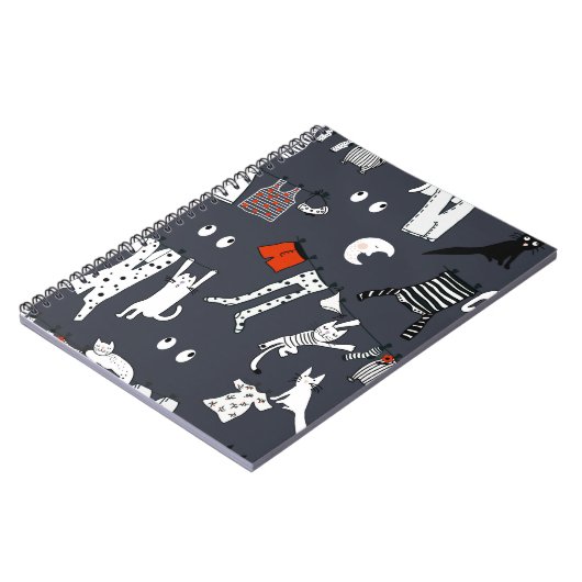 Handgezeichneter niedlicher Cartoon nahtloser Must Notizblock (Linke Seite)