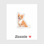Handgezeichneter Niedlicher Corgi-Sticker Aufkleber (Blatt)