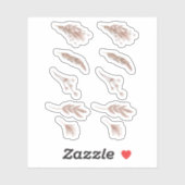 Handgezeichneter Pampas-Weizenplaner Aufkleber (Blatt)