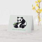 Handgezeichneter PANDA-Bär - Wildtiere - Natur - G Karte (Gelbe Blume)