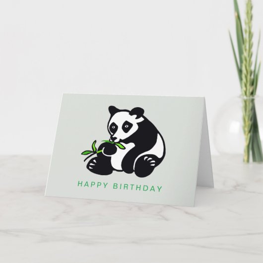 Handgezeichneter PANDA-Bär - Wildtiere - Natur - G Karte (Vorderseite)
