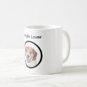 Handgezeichneter Pastel Beagle Hund Lover Tasse (VorderseiteRechts)
