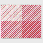Handgezeichneter Peppermint Stripe Klassischer Spa Geschenkpapier (Flach)