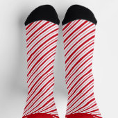Handgezeichneter Peppermint Stripe Klassischer Spa Socken (Oben)