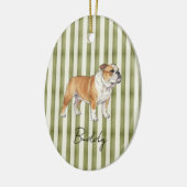 Handgezeichneter Pet Portrait Sketch Wasserfarbeng Keramik Ornament (Links)