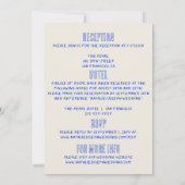 Handgezeichneter Quirky in einer Retro-Hochzeit Einladung (Rückseite)