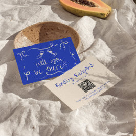 Handgezeichneter Quirky QR Code Moderne einzigarti RSVP Karte