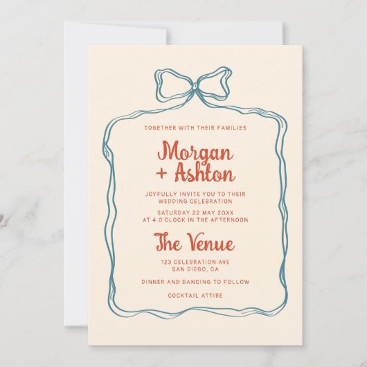 Handgezeichneter Rahmen Einladung (Vorderseite)