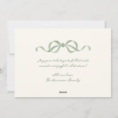 Handgezeichneter Rahmen mit grünem Rahmen Feiertagskarte (Rückseite)