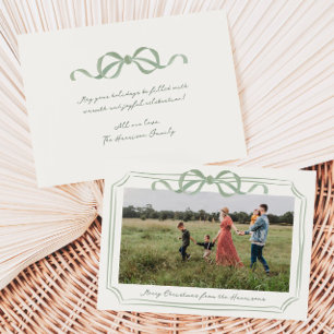 Handgezeichneter Rahmen mit grünem Rahmen Feiertagskarte