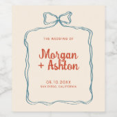 Handgezeichneter Rahmen Weinetikett (Einzelnes Label)