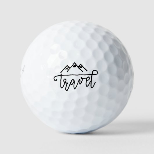 Handgezeichneter Reisetext Golfball (Vorderseite)