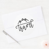 Handgezeichneter Reisetext Runder Aufkleber (Umschlag)