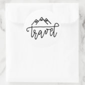 Handgezeichneter Reisetext Runder Aufkleber (Tasche)