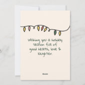 Handgezeichneter Rentier Frohe Weihnachten Non-Fot (Rückseite)