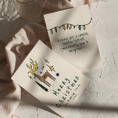Handgezeichneter Rentier Frohe Weihnachten Non-Fot