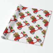 Handgezeichneter Retro Weihnachtsroller Geschenkpapier (Ungerollt)