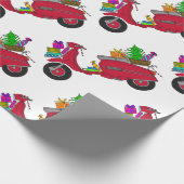 Handgezeichneter Retro Weihnachtsroller Geschenkpapier (Ecke)