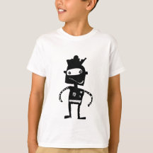 Handgezeichneter Robot-T - Shirt für Kinder