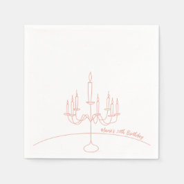 Handgezeichneter Rokoko Soft Renaissance Geburtsta Serviette