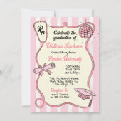 Handgezeichneter rosa medizinischer RN Disco Ball  Einladung (Vorderseite)