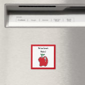 Handgezeichneter roter Apfel Frucht Cartoon Magnet (In Situ (Geschirrspüler))