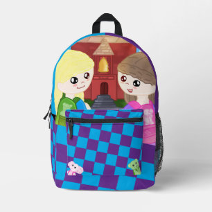 Handgezeichneter Rucksack für den Schulbeginn