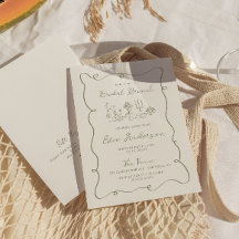 Handgezeichneter Sage Bridal Brunch