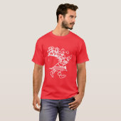 Handgezeichneter Santa mit Geschenken T-Shirt (Vorne ganz)