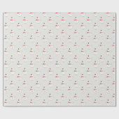 Handgezeichneter Schneemann auf grauem Winterverpa Geschenkpapier (Flach)