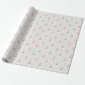 Handgezeichneter Schneemann auf grauem Winterverpa Geschenkpapier (Ungerollt)